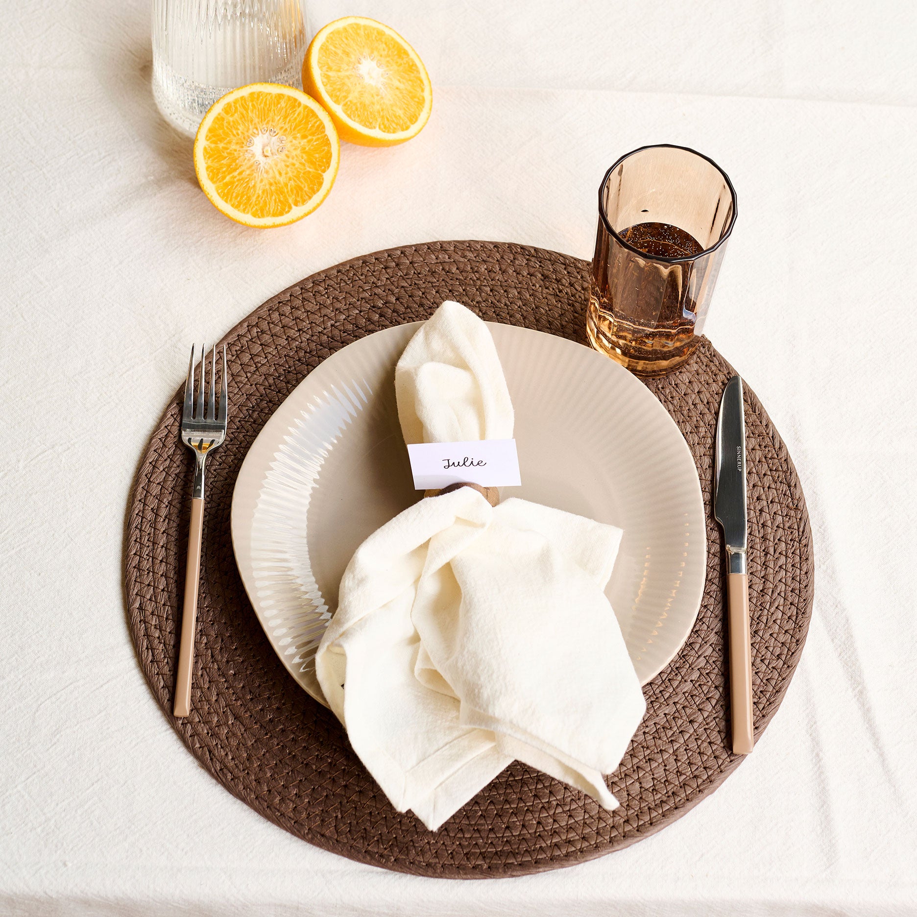 Raffia Tischset
